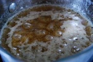 bubbling mixture