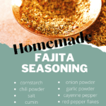 Need to spice up taco night at your home? Make Fajitas instead! Here's a simple homemade Fajita Seasoning recipe that you can make with other pantry staples.