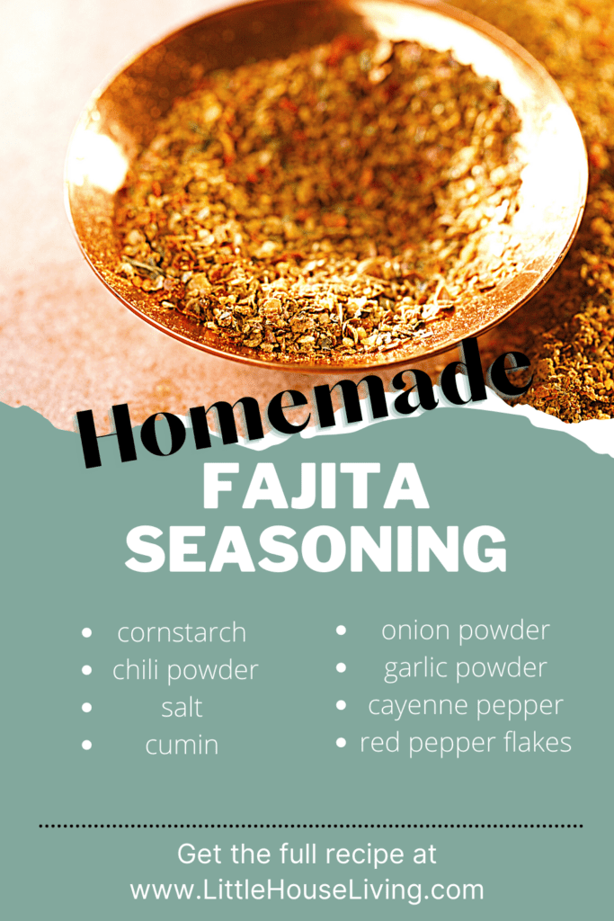 Need to spice up taco night at your home? Make Fajitas instead! Here's a simple homemade Fajita Seasoning recipe that you can make with other pantry staples.