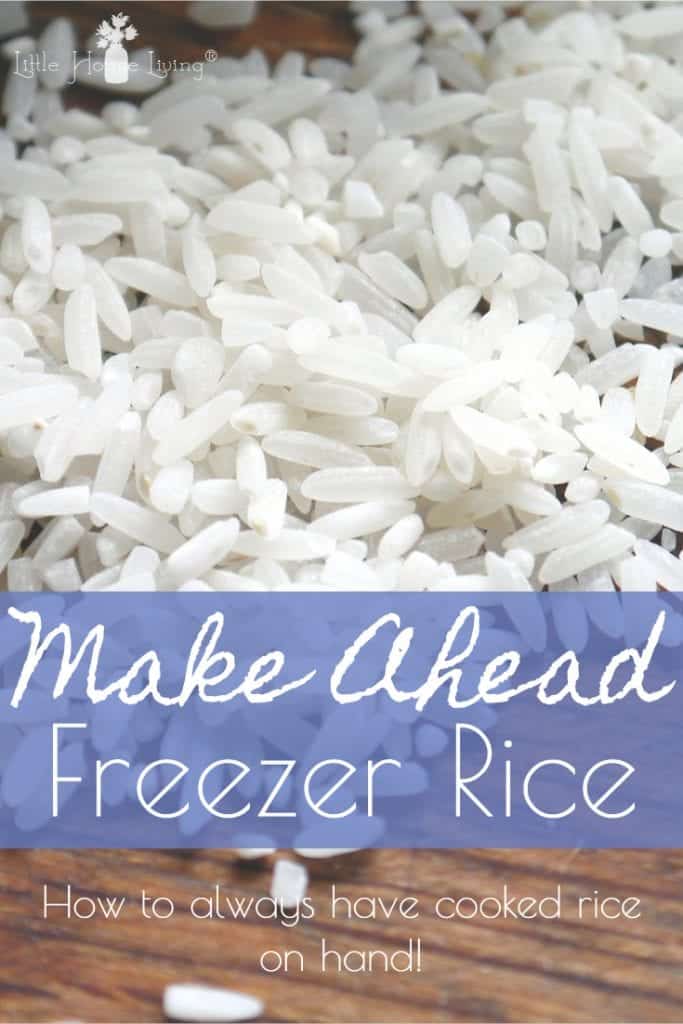 How to always keep cooked rice on hand! This method of making freezer rice is so simple and easy. Perfect for quick meals! #freezerrice #freezermeals