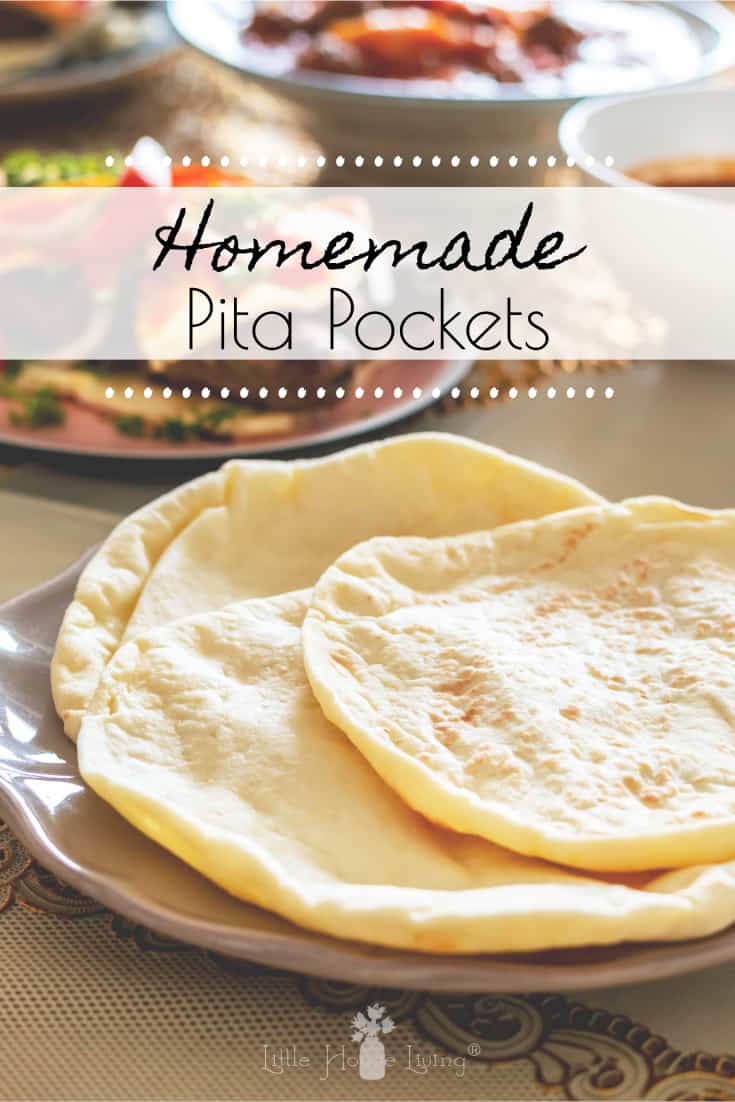 This Homemade Pita Pockets recipe is so easy that you are going to want to make them all of the time! #pitapockets Pitarecipe #homemadepitabread