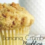 This deliciously simple recipe for Banana Crumb Muffins is sure to have your tastebuds watering. #bananamuffins #crumbmuffins