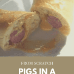 Want to make some tasty, cheesy Pigs in a Blanket from scratch? This is a recipe that our family has loved for many years!