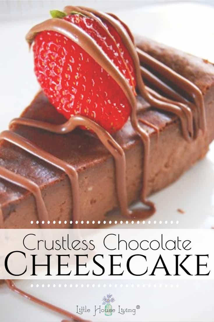 Looking for an easy to make but elegant dessert? I love this Chocolate Crustless Cheesecake recipe because it's perfect for when you need something gluten free or if you just love the filling of cheesecake!