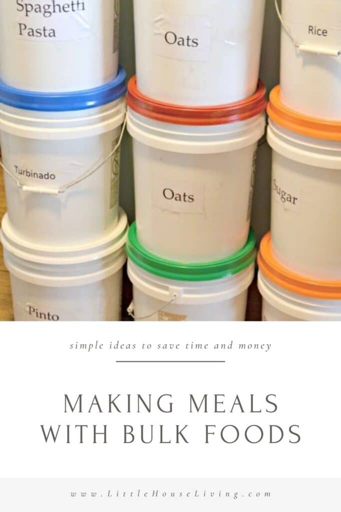 How to make meals with your bulk foods to save time and money.