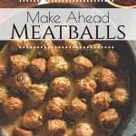 You can never have enough meal ideas that are ready to go right? We love having these make-ahead meatballs in our freezer because they are fast, ready to go, and leave you with plenty of possibilities! #makeaheadmeals #meatballs #freezerfriendly #glutenfreemeatballs #freezermeatballs