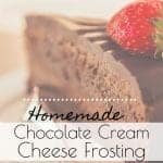 Making chocolate cream cheese frosting from scratch can be almost as easy as cracking open a jar -- and the one you make yourself will have far fewer ingredients! My favorite recipe only has 4 ingredients, and should only take about 10 minutes start to finish. It's basic but delicious. #chocolatecreamcheesefrosting #creamcheesefrosting