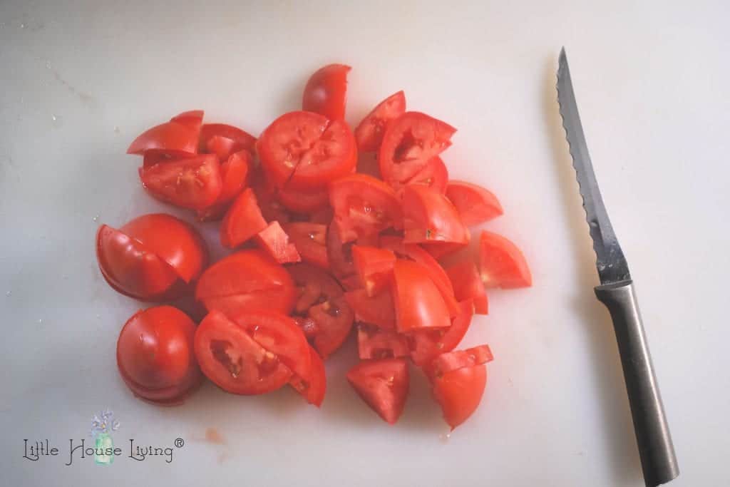 Diced Tomatoes for Spaghetti Sauce
