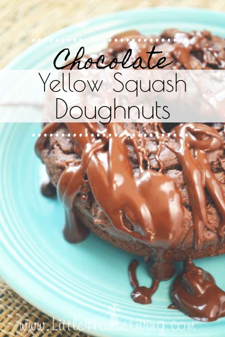 Looking for a deliciously sweet way to use up all of the yellow squash in your garden right now? Believe it or not, this beautiful Yellow Squash Chocolate Doughnut Recipe is filled with plenty of the veggie! #squashdoughnuts #chocolatedoughnuts #squashrecipes