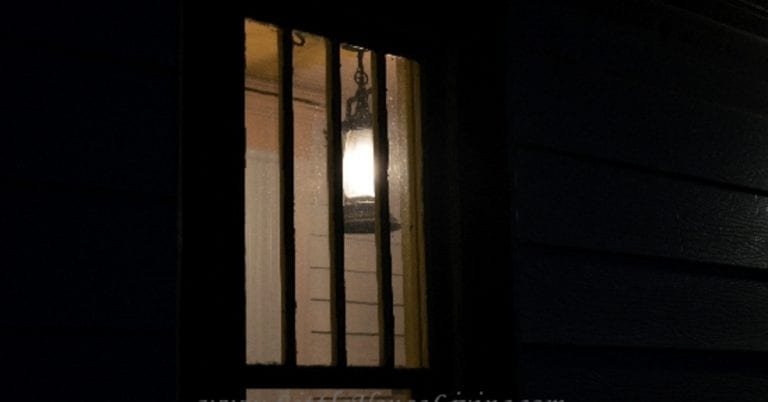 lantern in a window