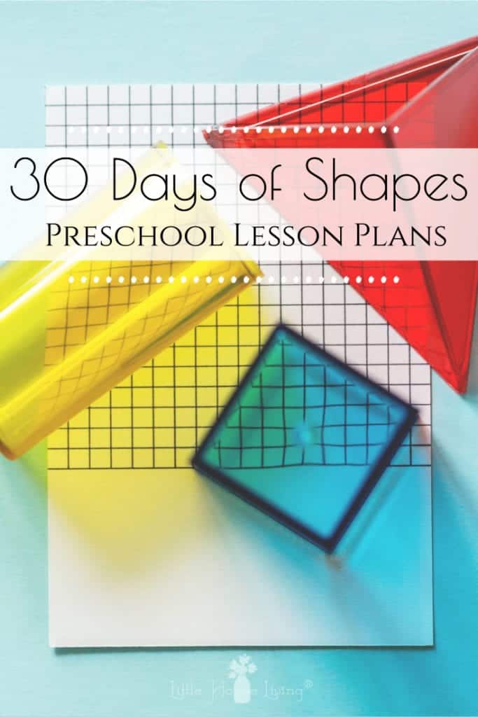 Planning on homeschooling your preschooler this year? Homeschooling a preschool-age child can be so much fun and so easy to incorporate into your day! Here is our Shapes Lesson Plan for Preschool. #shapes #preschoollessonplan #homeschoolingpreschool