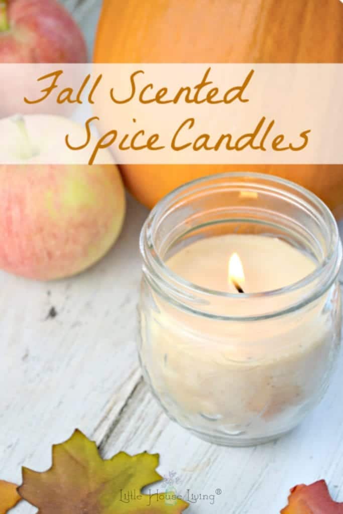 Learn How to Scent Candles with Spices so that your home will smell like your favorite fall baked goods. These easy and frugal fall scented candles smell amazing and make a great gift! #candles #diycandles #fall #pumpkinspice #applepie #candlemaking