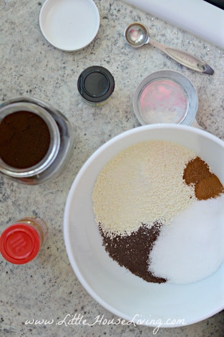 Ingredients for Homemade Cappuccino Mix