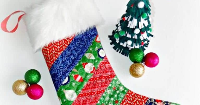 Simple Sewing Pattern for a Christmas Stocking