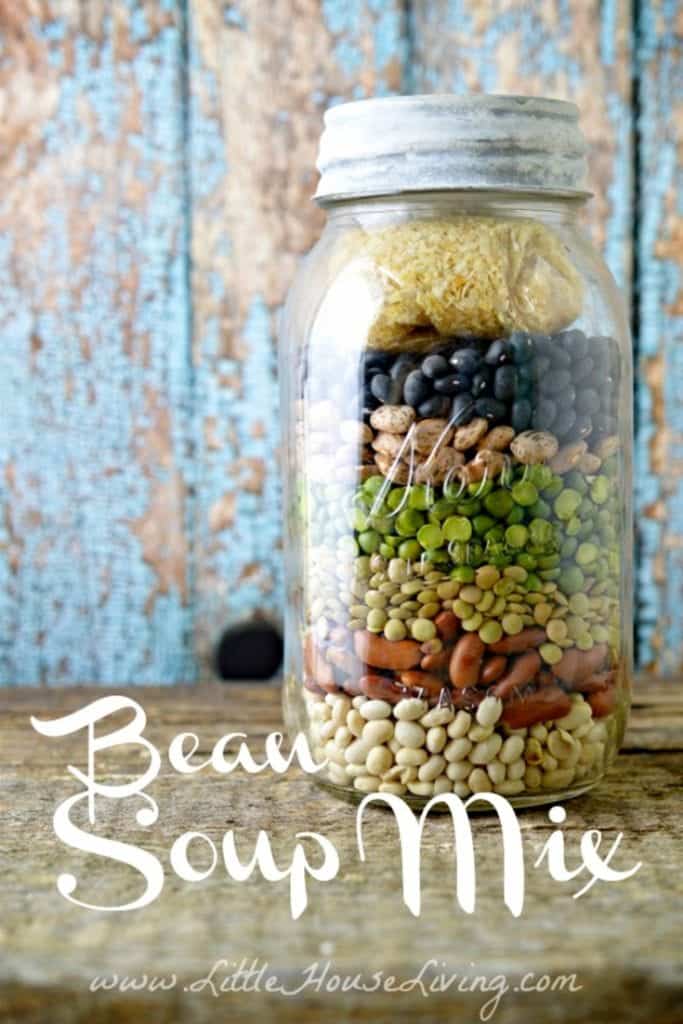Every homestead needs a good Dried Bean Soup mix in their pantry for those nights when you need a good hearty meal but aren't sure what to put on the table. #driedbeansoupmix #readytomake #makeaheadmixes #homesteader #frugalmeal #soupmix