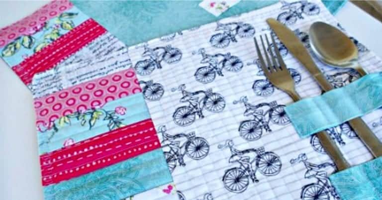 Easy Quilted Placemat Pattern & Tutorial