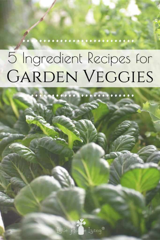 Need some simple recipes that you can whip up with only a few ingredients and using your fresh garden produce? Here are some fresh garden recipes using 5 ingredients or less!