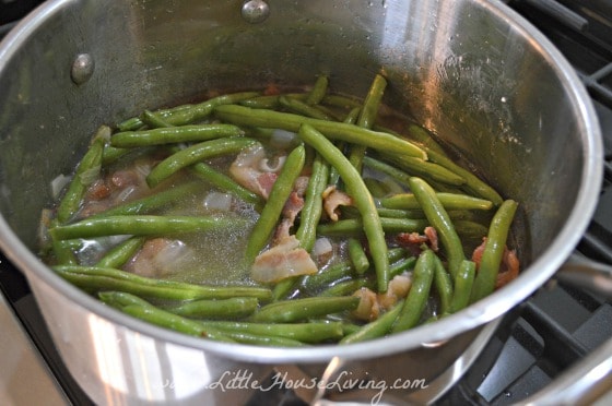 Old Fashioned Green Beans Cooking