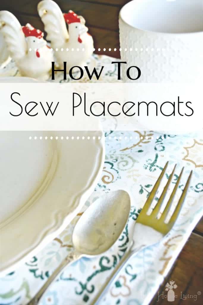 Are you looking for some simple, homemade table decor? Learn How to Sew Placemats in just a few minutes with this easy project and picture tutorial. #easysewingproject #beginnersewingproject #sewingplacemats #howtosewplacemats #diy #makeyourown