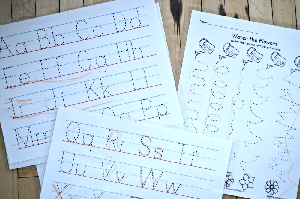 Preschool Busy Bags Writing Game