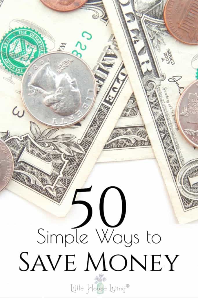 Need more ideas on how to save money? Here are 50 simple ways to save money today! #frugal #Frugalliving #thrifty