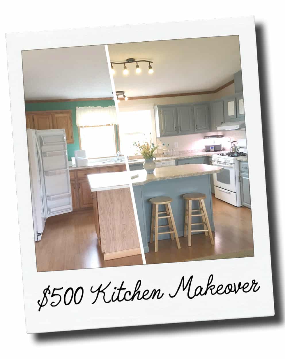 Image showcasing Complete Frugal Kitchen Makeover for Less Than $500
