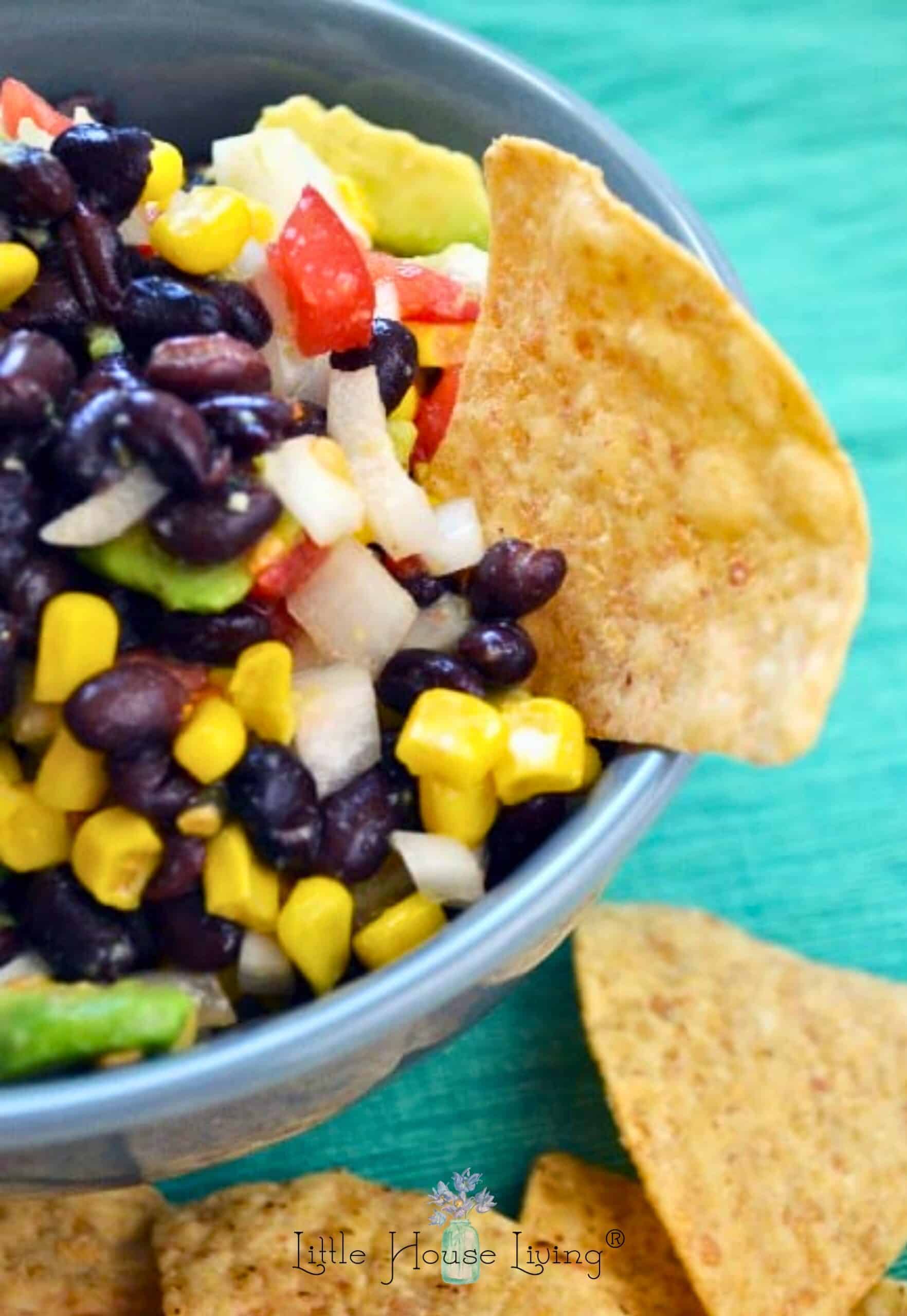 Avocado Corn Salsa with Chips