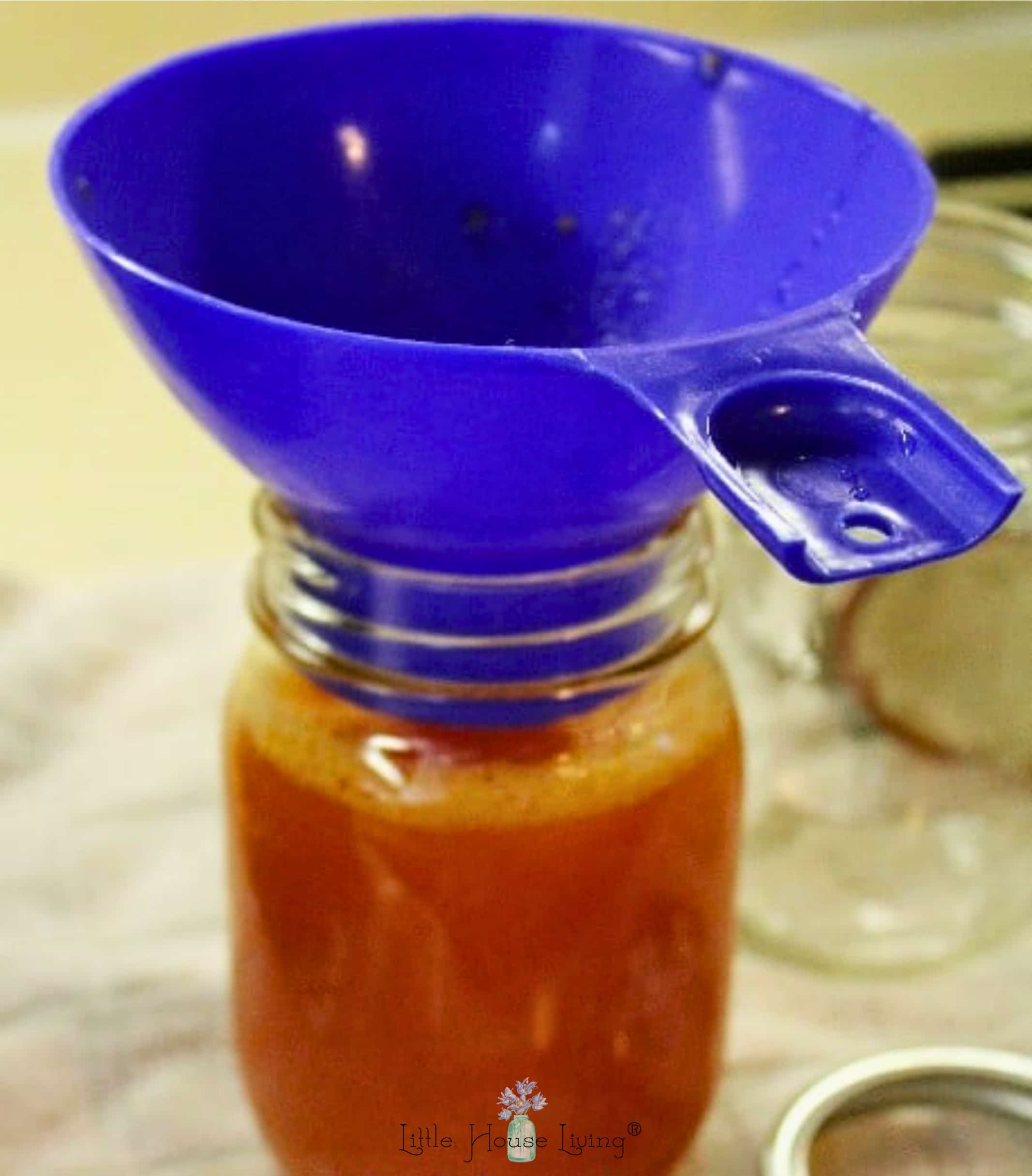 Tomato juice on a jar