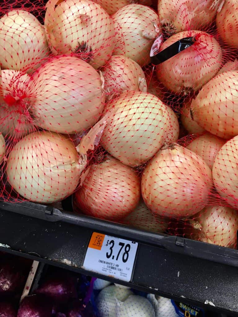 Onions at Walmart