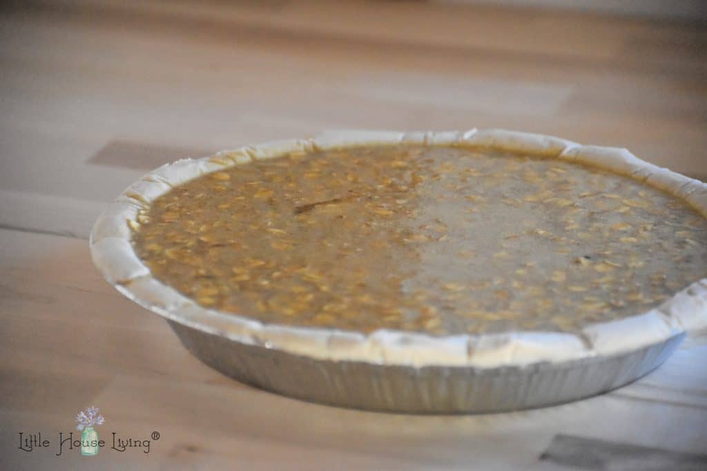 Oatmeal Pie Before Baking