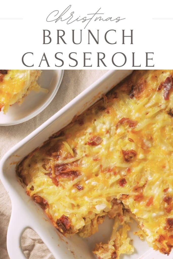 How to make an easy and hearty Christmas Brunch Casserole. It comes together in a few minutes and can be made the night before, perfect for Christmas day!