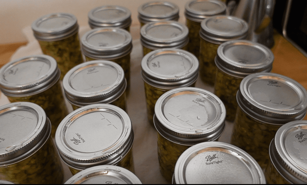 Dill Pickle Relish in Jars