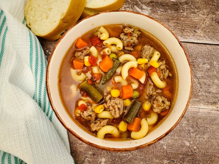 Easy Old Fashioned Vegetable Soup with Ground Beef
