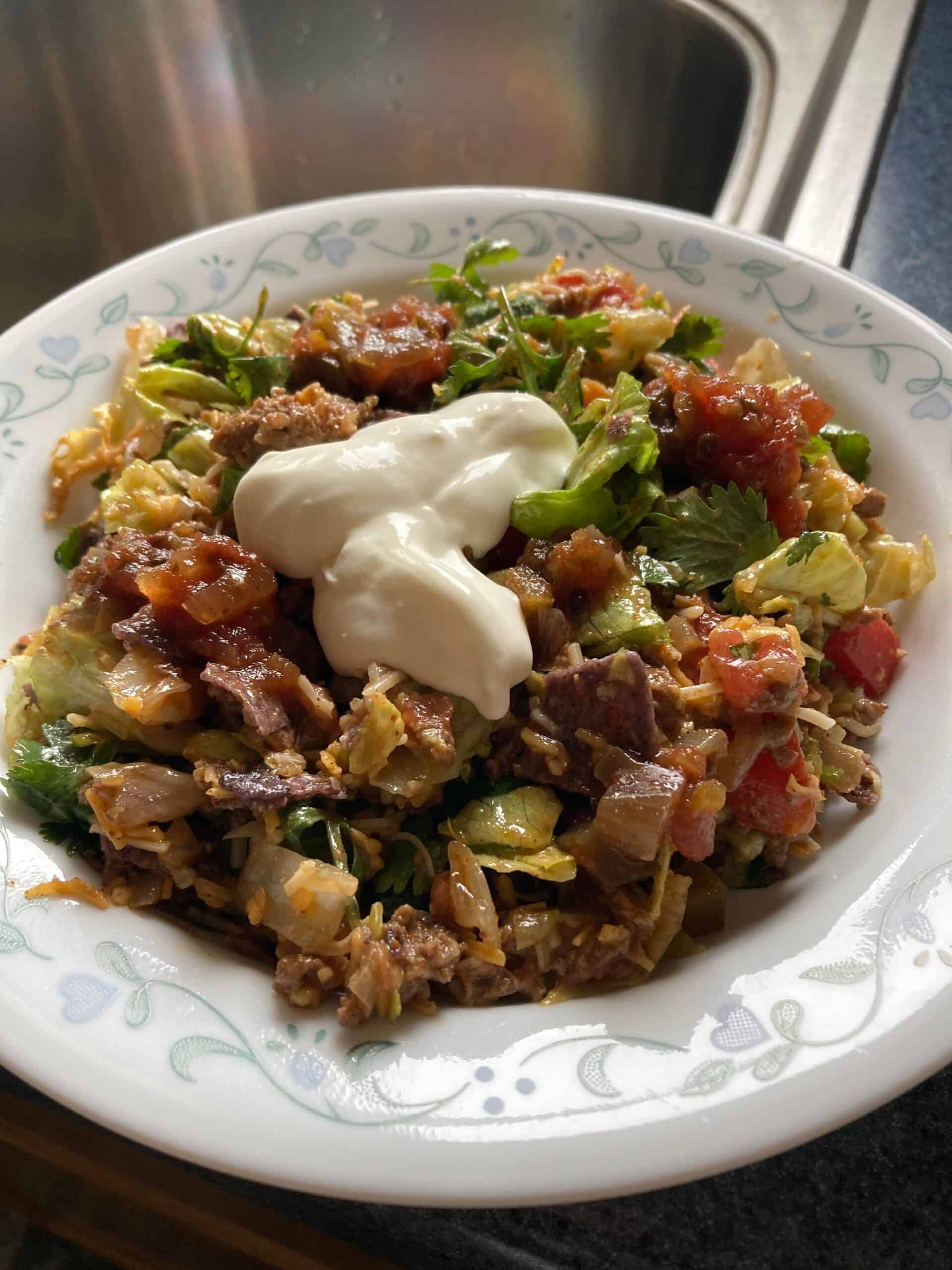 Taco Salad with Catalina Dressing