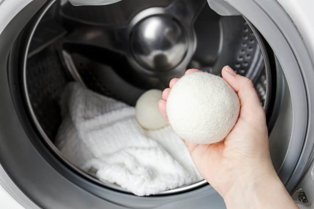 Dryer Balls in a Dryer