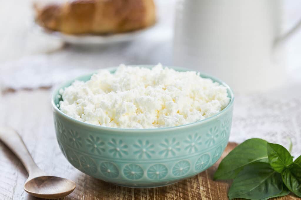 Ricotta Cheese in a Bowl