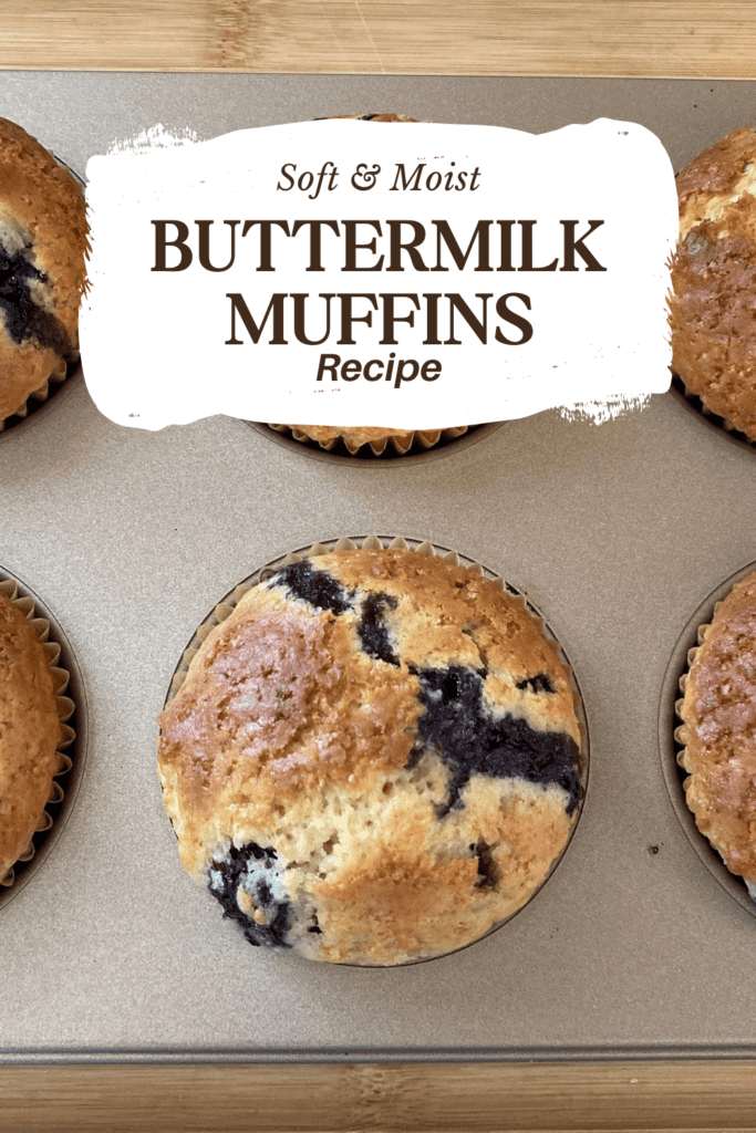 Ready for a new muffin recipe that the whole family will love? This Easy Buttermilk Muffin Recipe is customizable so that you can make different flavors!