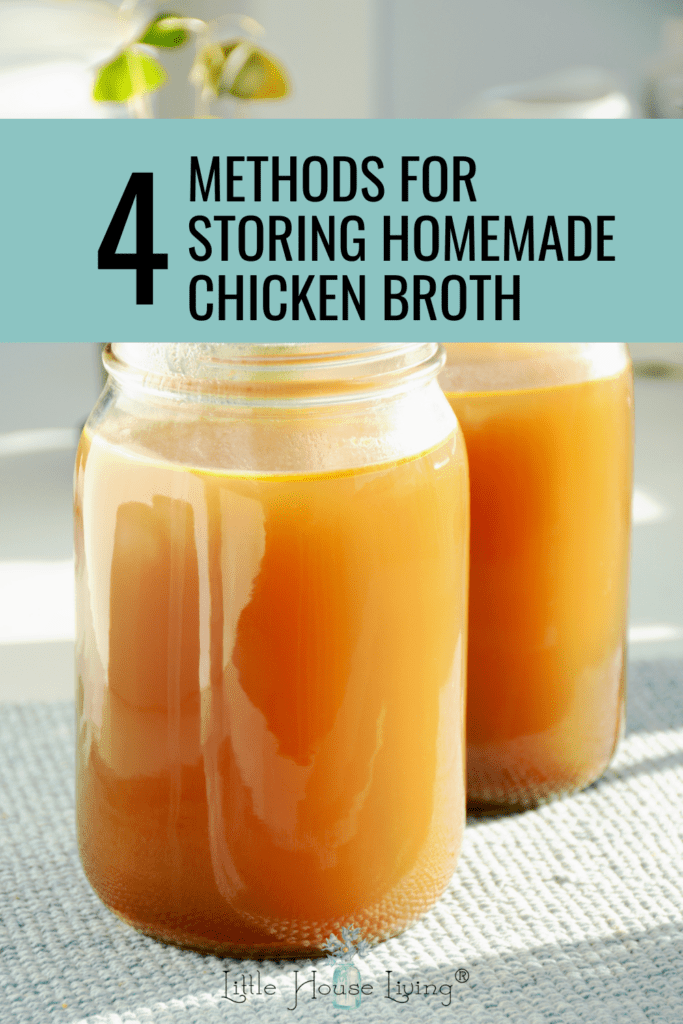 Do you use a lot of chicken broth at home and struggle to figure out the best ways to store it? Today I'm sharing 4 different ways how to store homemade chicken broth!