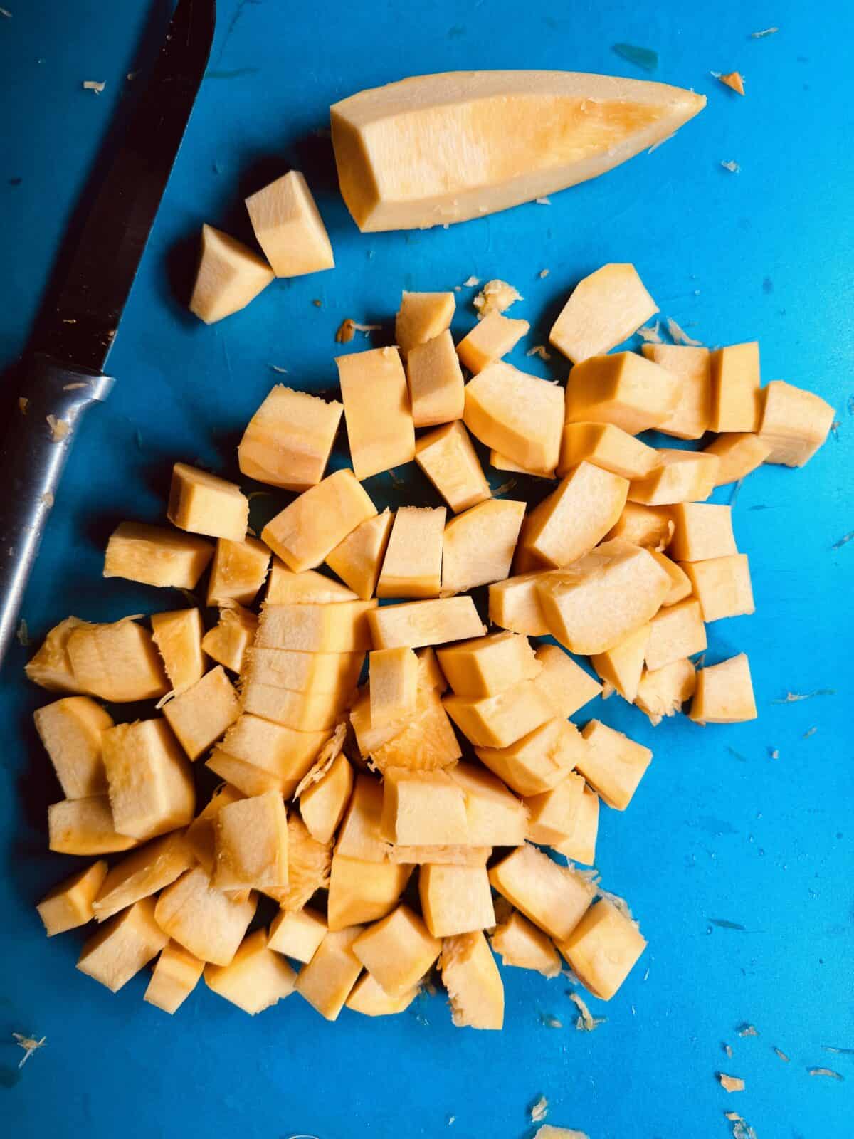 diced pumpkin