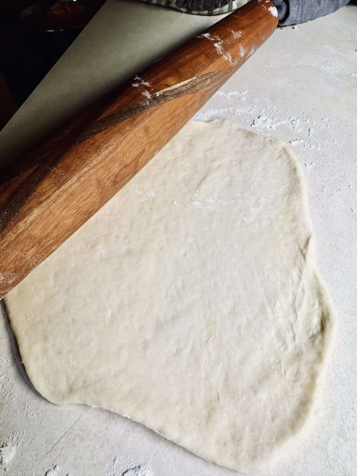 rolled out naan