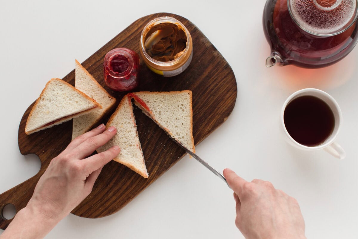 peanut butter and jelly sandwiches